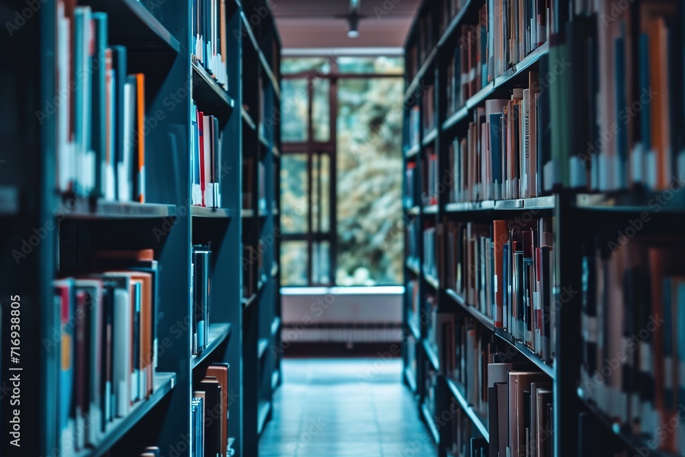 Obraz premium books in library