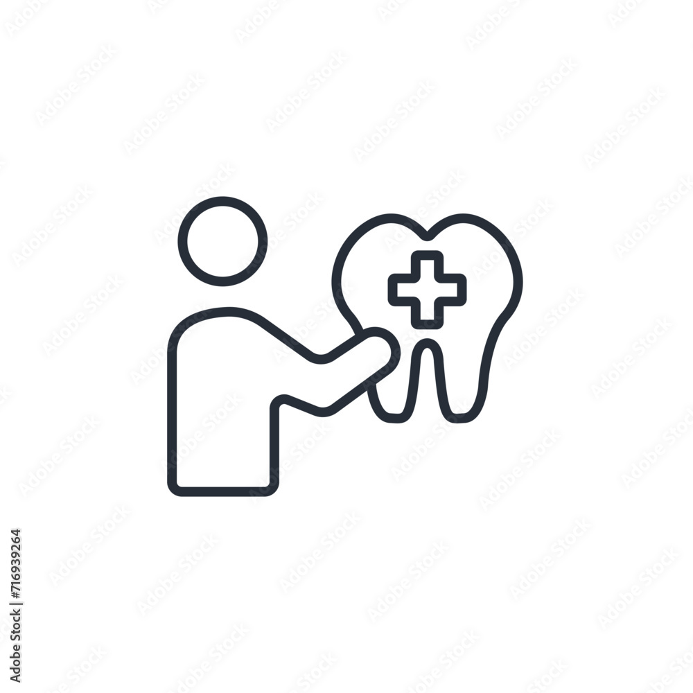 dentist icon. vector.Editable stroke.linear style sign for use web design,logo.Symbol illustration. dentist icon. vector.Editable stroke.linear style sign for use web design,logo.Symbol illustration.