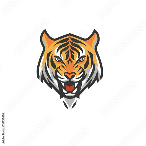 vector logo design illustration tiger