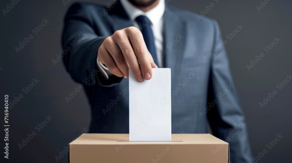 Hand of a voter putting vote in the ballot box. Election concept. Democracy Freedom Hand of a voter putting vote in the ballot box. Election concept. Democracy Freedom