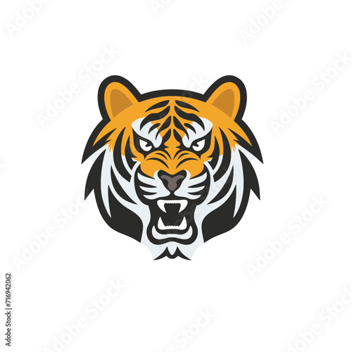 vector logo design illustration tiger