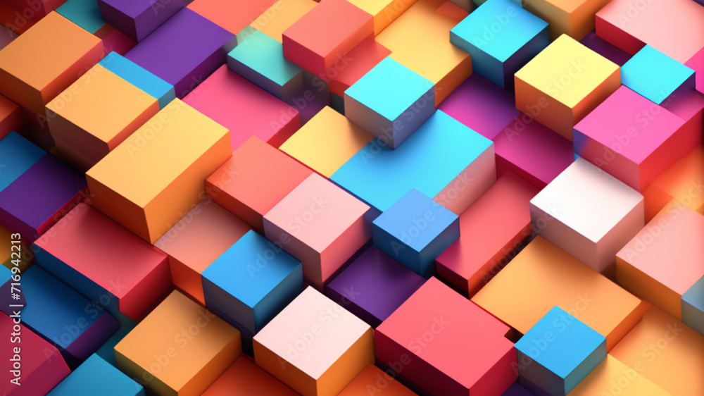 abstract background of cubes 3d render style abstract background of cubes 3d render style