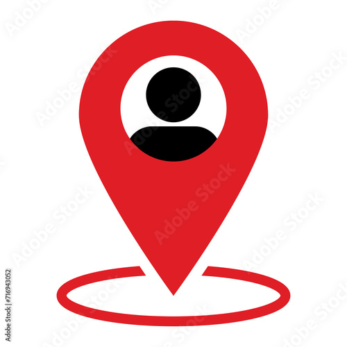 Filled Person Icon in Location Pin on Transparent Background, PNG Free Download Filled Person Icon in Location Pin on Transparent Background, PNG - GFXLoad