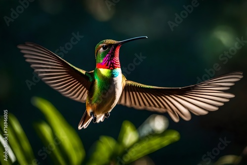 hummingbird fling on a flower © Yeti Studio 13