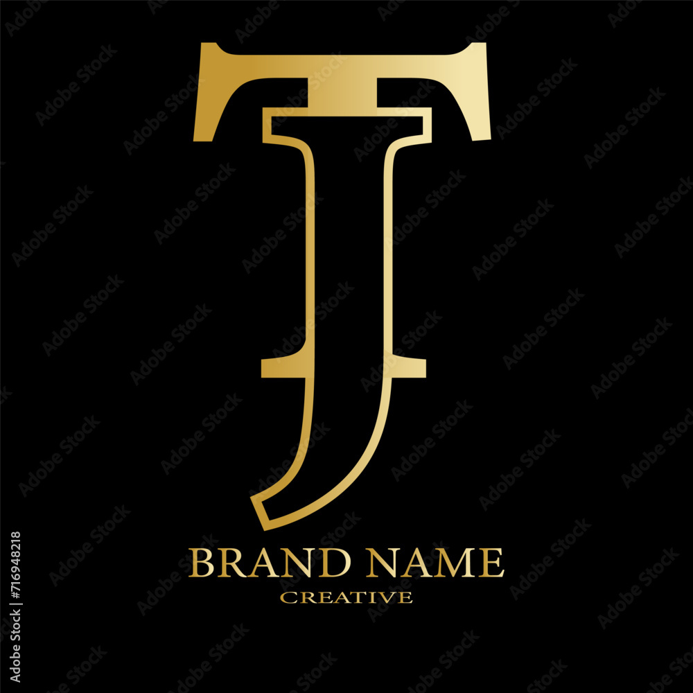JT letter branding logo design with a leaf..
JT letter branding logo design with a leaf..
