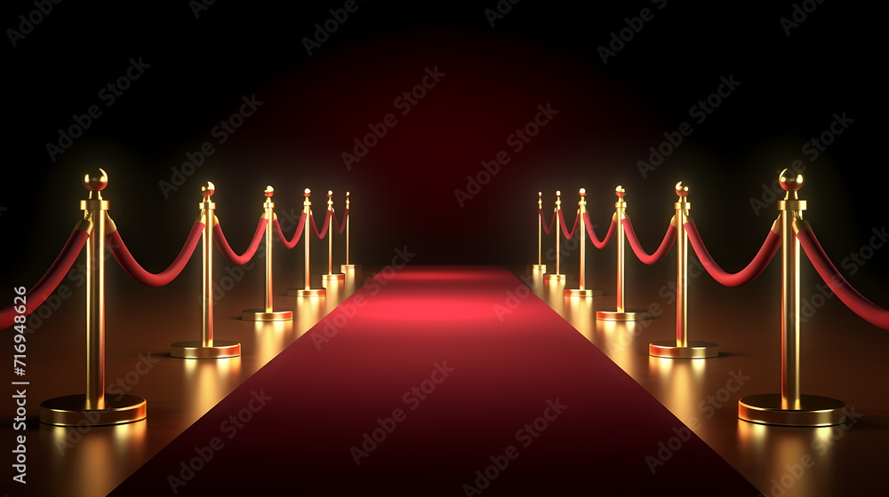 Red carpet staircase background, VIP entrance, night awards ceremony Red carpet staircase background, VIP entrance, night awards ceremony