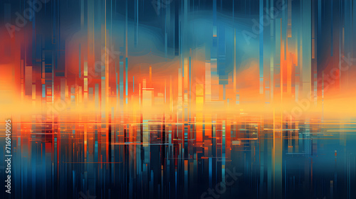 Abstract background of heavenly horizon spectrum, graphic design