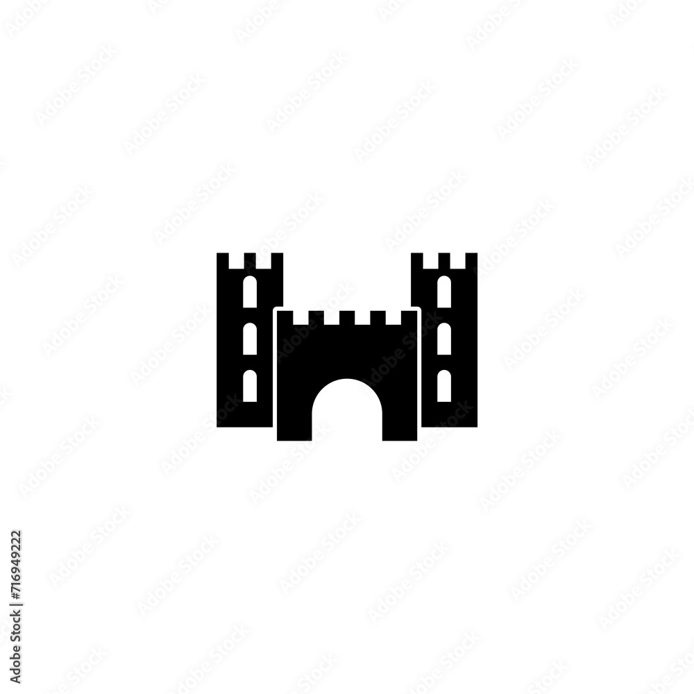 Simple castle icon trendy and modern Castle symbol on white background  