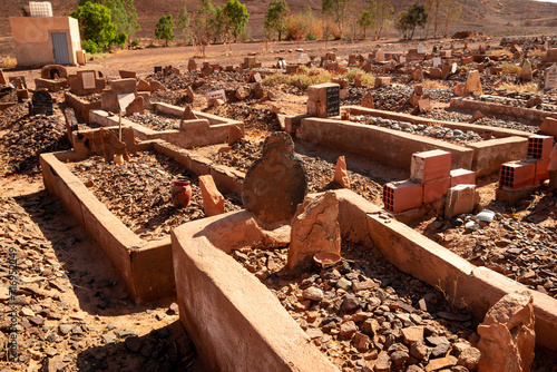 Canvas Print Muslim cemetery.Morocco