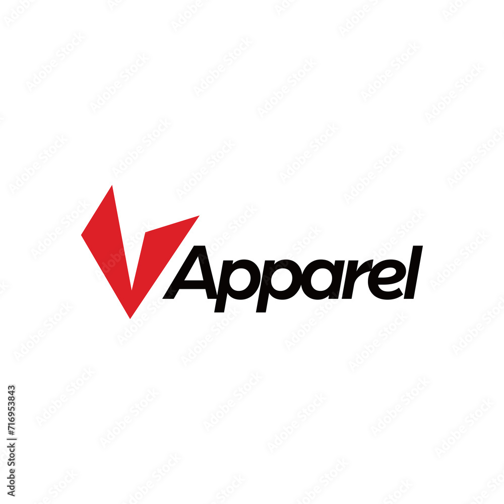 Fototapeta premium V logo with modern design for brand identity