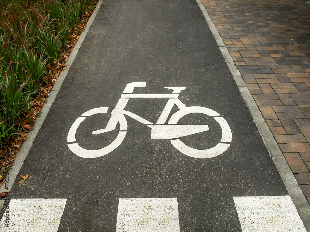 Dedicated lane for cyclists
