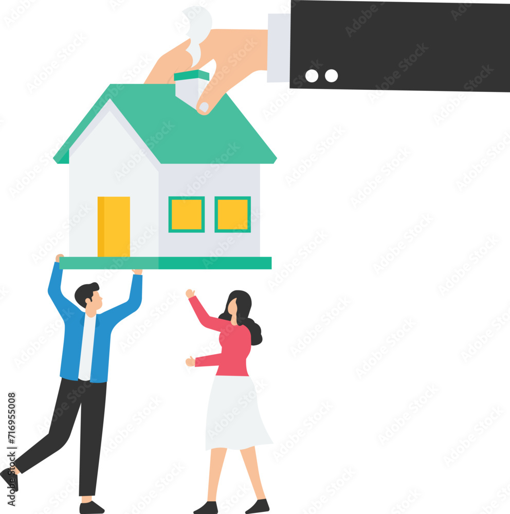 Eviction and mortgage debt, Foreclosure or difficulty to payback bank loan, Family fighting to hold back their house, Big legal hand evicting it by law
Eviction and mortgage debt, Foreclosure or difficulty to payback bank loan, Family fighting to hold back their house, Big legal hand evicting it by law