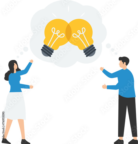 Sharing business ideas, Collaboration meetings, Sharing knowledge, Teamwork or people thinking the same idea, Team up to share creative ideas