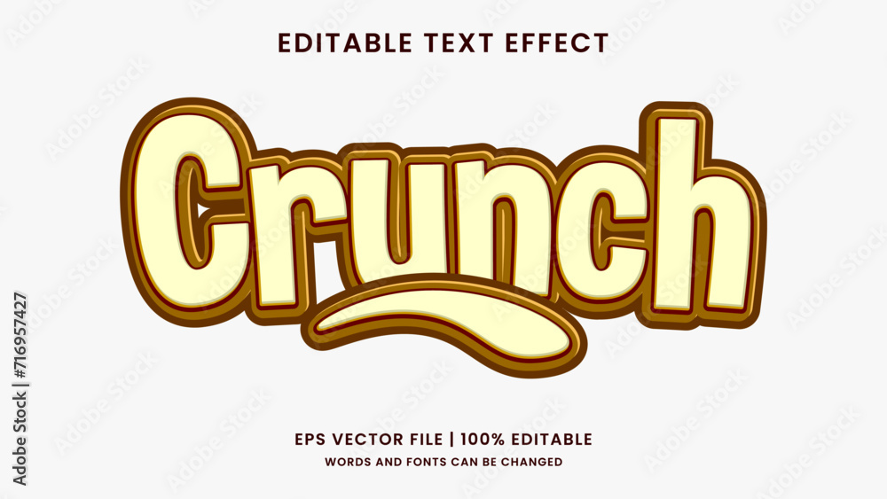 Snack crunch 3d editable text effect