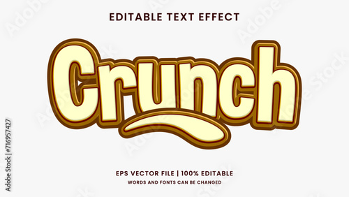 Snack crunch 3d editable text effect