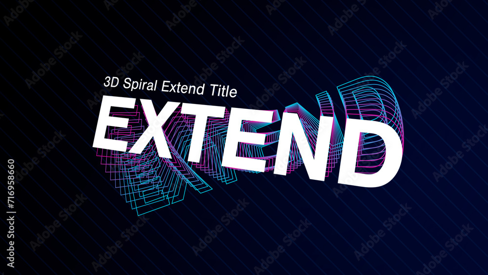 3D Spiral Extend Title Stock Template | Adobe Stock
