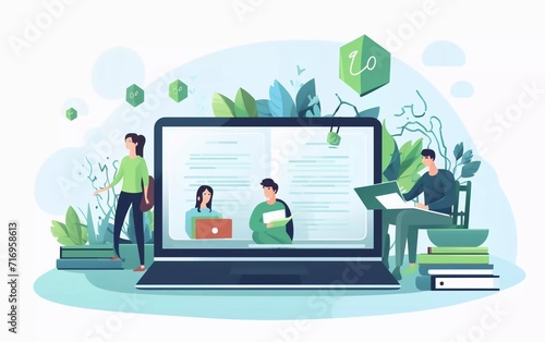 Wallpaper Mural Webinar vector illustration. Professional personal tutor service web seminar

 Torontodigital.ca