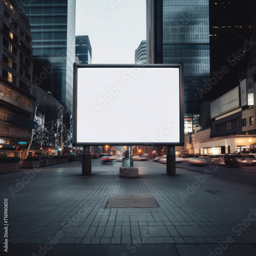 Outdoor blank street signboard mockup, billboard