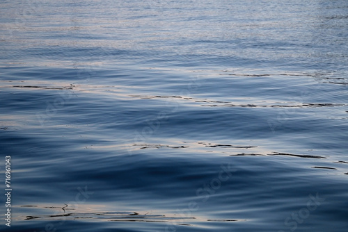 Bright blue sea surface, close-up.