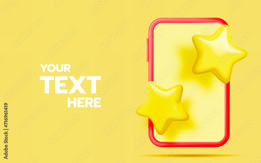 Star rating on mobile phone application