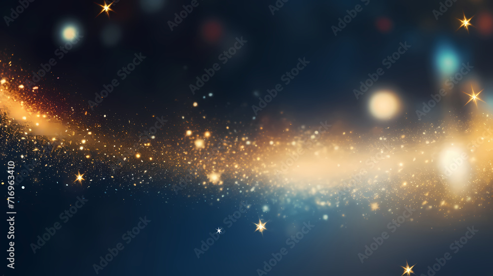 Fototapeta premium Abstract glitter lights background. Blurred bokeh effect