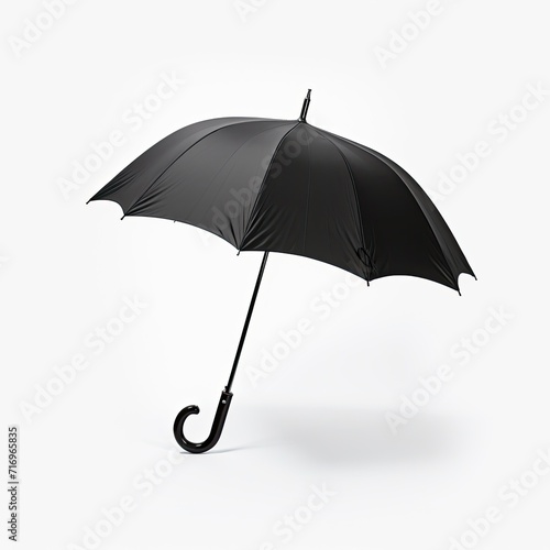 Umbrella of black color isolated on white background, Umbrella for Template, Branding & Advertisement
