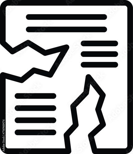 Entry document pass icon outline vector. Access key. Attack computer