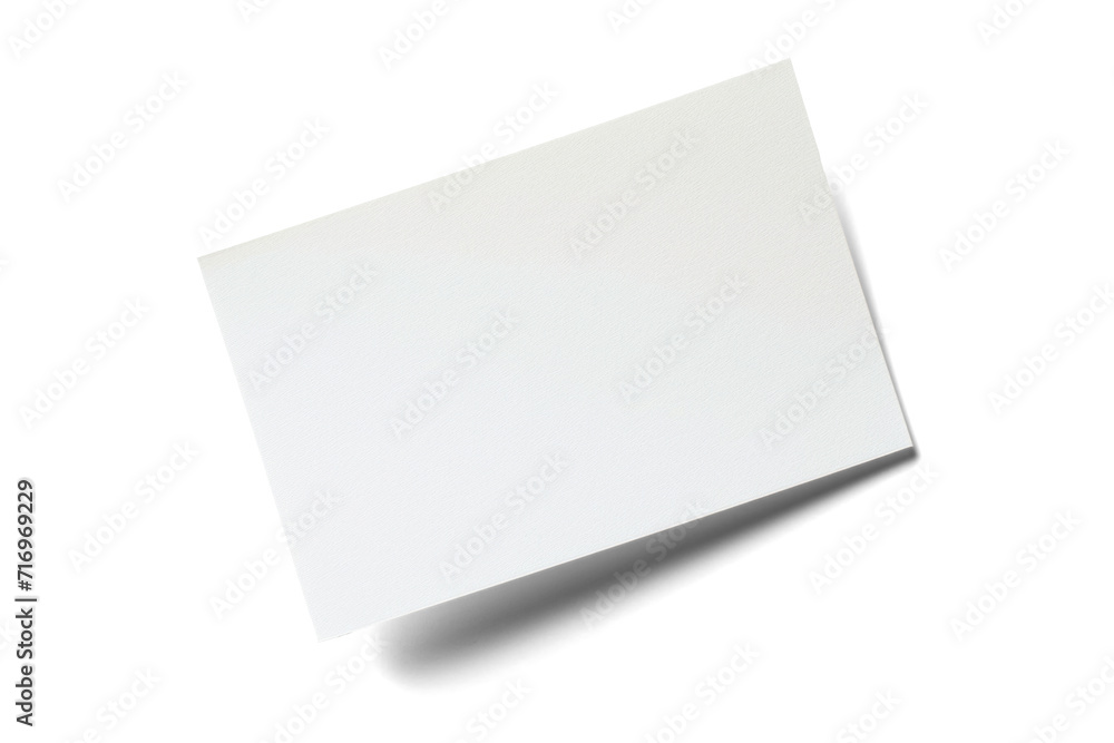 Blank White Card on Transparent Background Blank White Card on Transparent Background