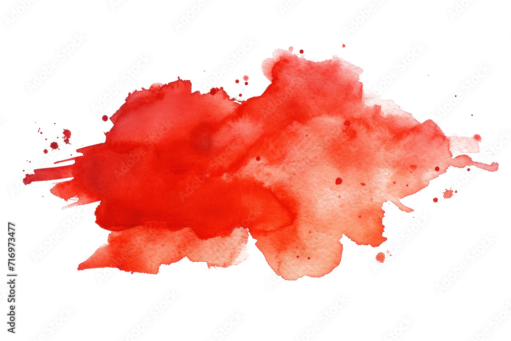 Vivid Red Watercolor Splash