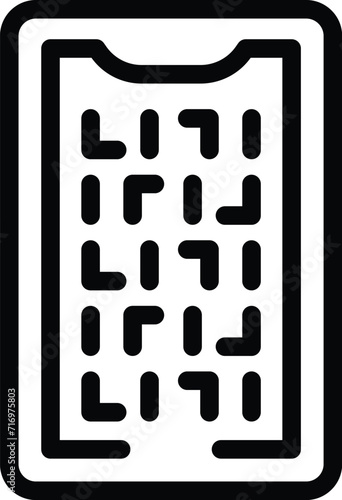 Digital key smartphone icon outline vector. Broken computer. Alarm fail