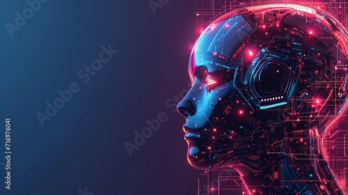 AI POSTER for TECHNOLOGY  Future  Concept  banner  Copyspace  no text  Mockup  Illustration  generative ai