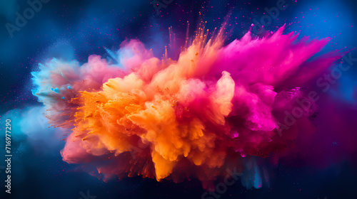 Dust explosion Holi background, indian traditional festival