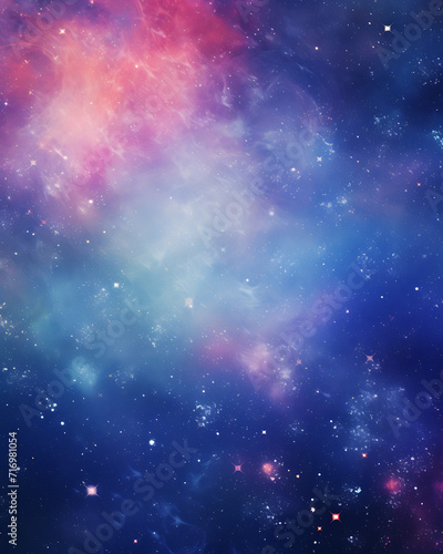 Realistic galaxy astronomy nebula background wallpaper, colorful bright watercolor space texture - night deep scene