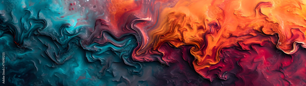 Colorful Abstract Painting With Varied Shapes and Intriguing Composition