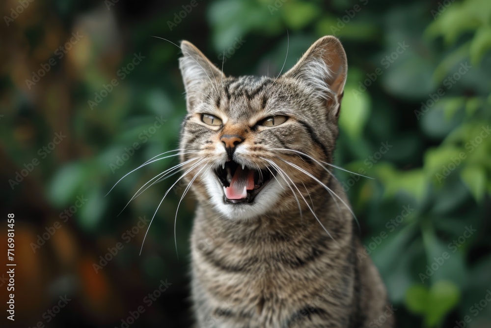 custom made wallpaper toronto digitalLight-Hearted Internet Humor Inspired By An Amused Tabby Cat With An Open Mouth