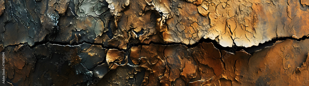 Close-Up of Tree Bark, Detailed View of Textures and Patterns