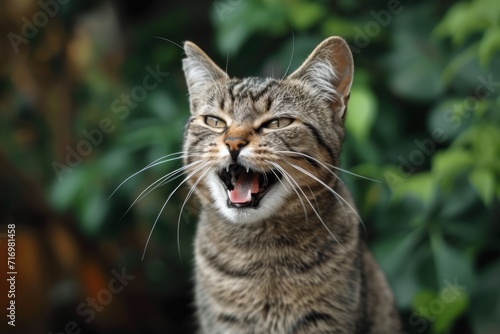 Wallpaper Mural Light-Hearted Internet Humor Inspired By An Amused Tabby Cat With An Open Mouth Torontodigital.ca