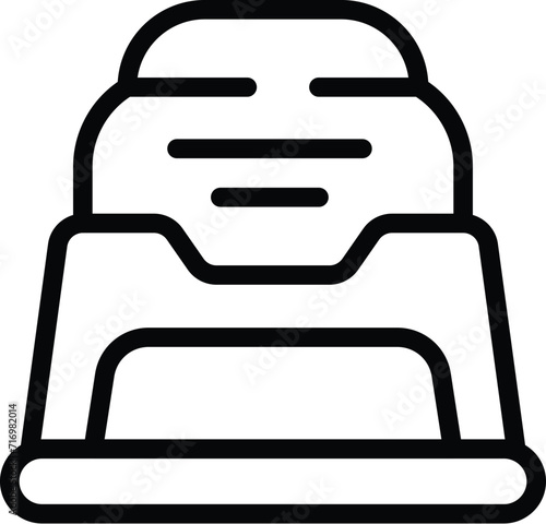 Childhood potty icon outline vector. Sale marketing. Clean bowl