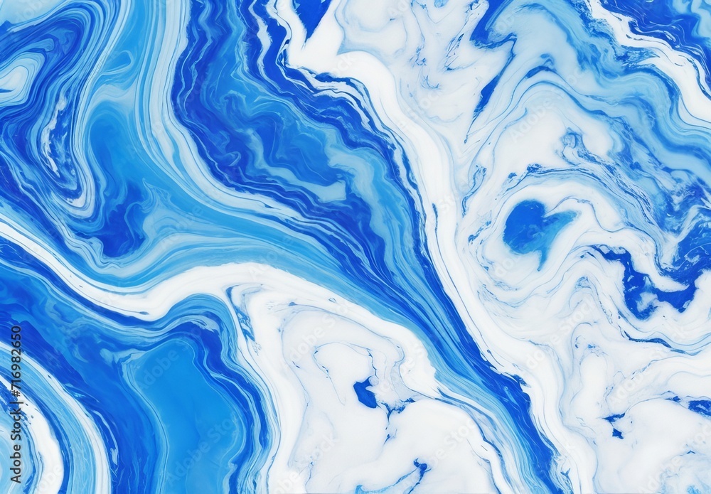 Obraz premium Marble ink colorful Blue marble pattern texture