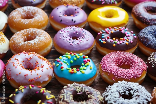 Delectable Array Of Vibrant And Tempting Donuts, A Delightful Indulgence For Everyone