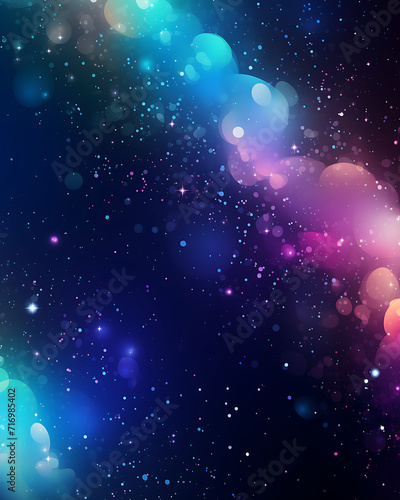 Realistic galaxy astronomy nebula background wallpaper, colorful bright watercolor space texture - night deep scene