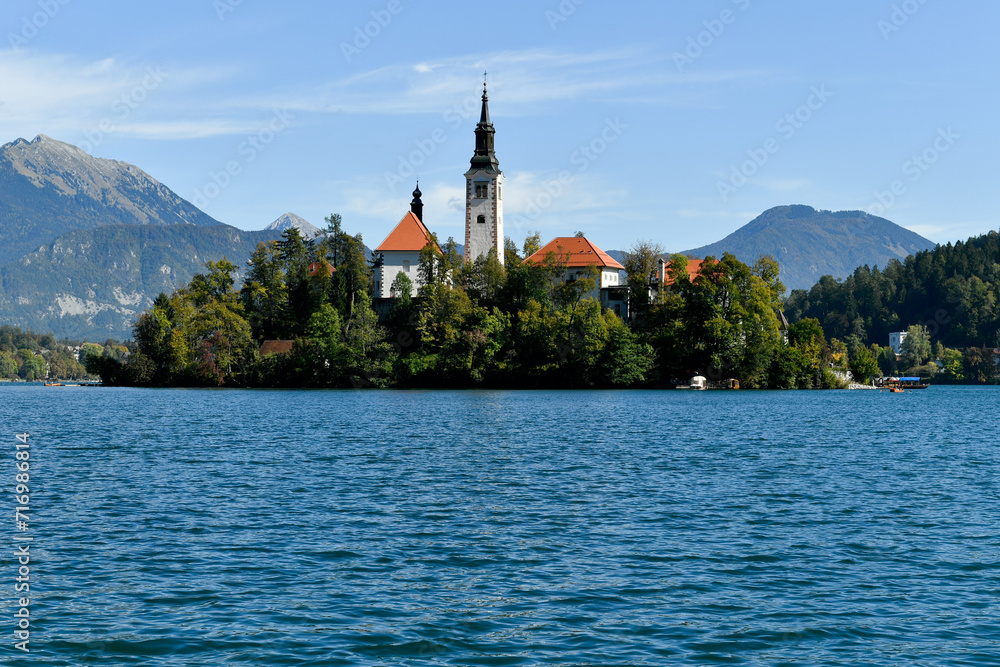 pilgrimage church in Bled Slovenia pilgrimage church in Bled Slovenia