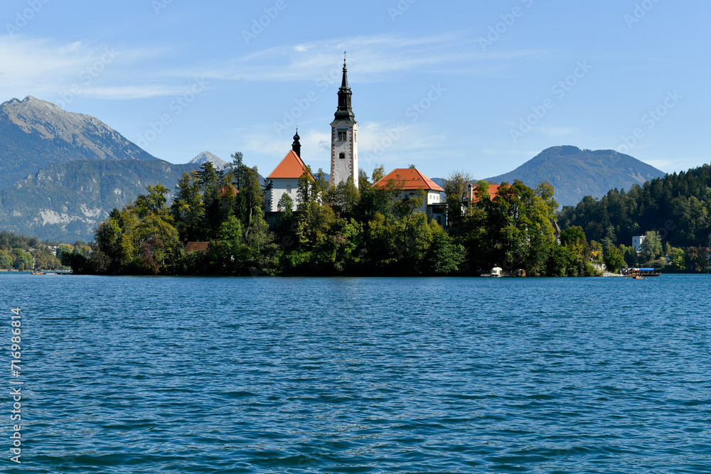 pilgrimage church in Bled Slovenia