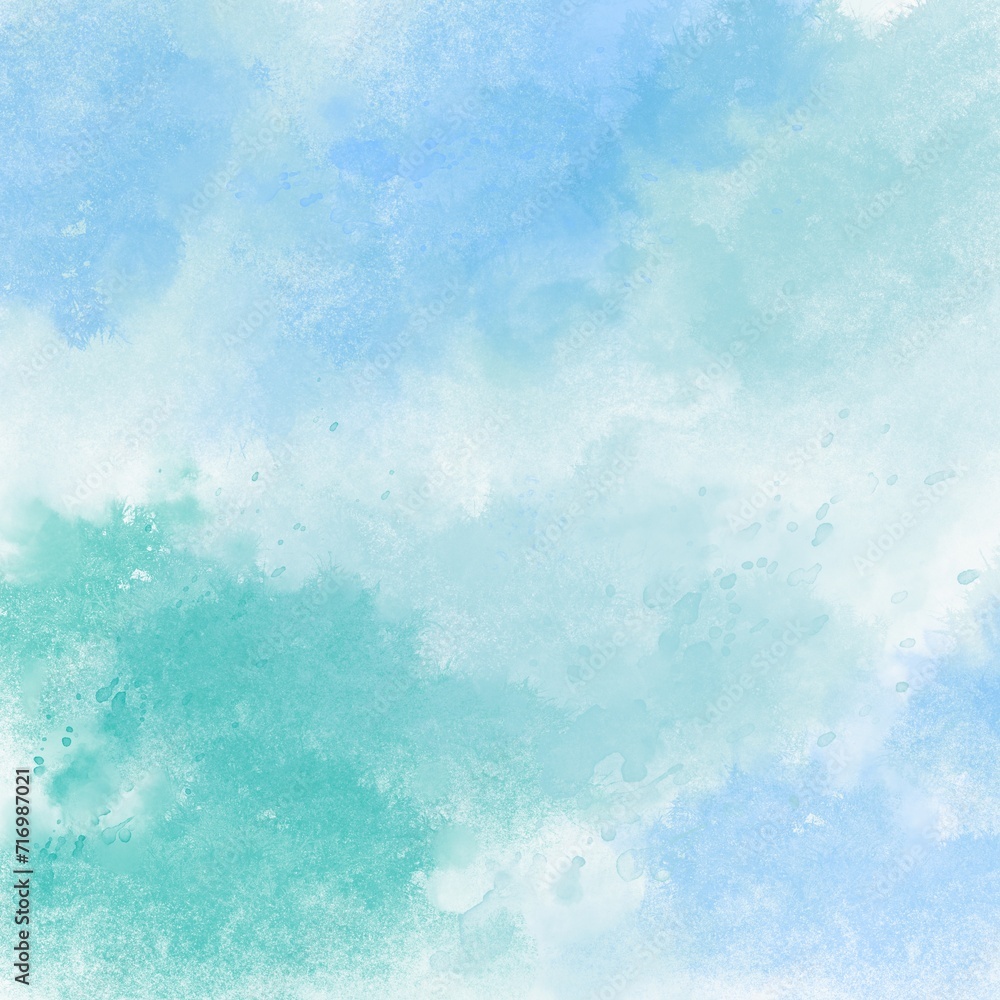 Abstract blue sky watercolor background