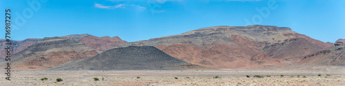 sandstone hills of Losberg range and sand, Naukluft desert, Namibia