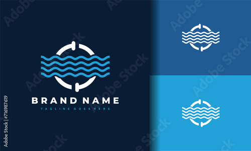 circle pipe water logo