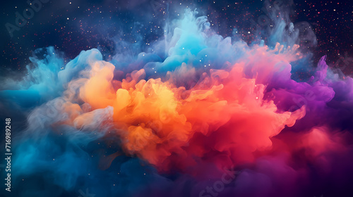 Dust explosion abstract background, Holi background