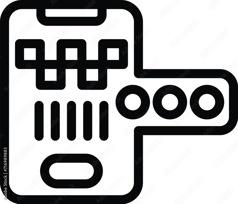 Taxi call icon outline vector. Online payment travel. Service map Taxi call icon outline vector. Online payment travel. Service map