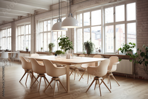 Modern working table furniture set scandinavian interior design