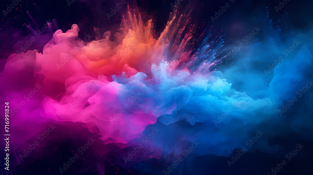 Dust explosion abstract background, Holi background Dust explosion abstract background, Holi background